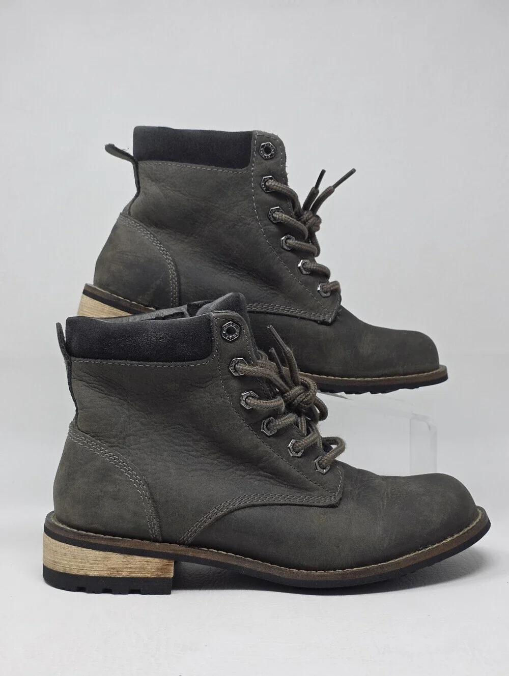 Kodiak Waterproof Grey Leather Boots Women's Size US 7 419189GY Pre-owned